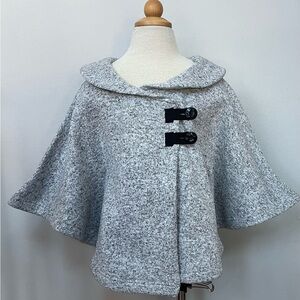 Girls 5 Grey Cape Coat by Max Studio